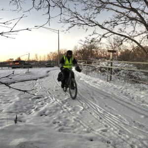 Bike commuting in the winter