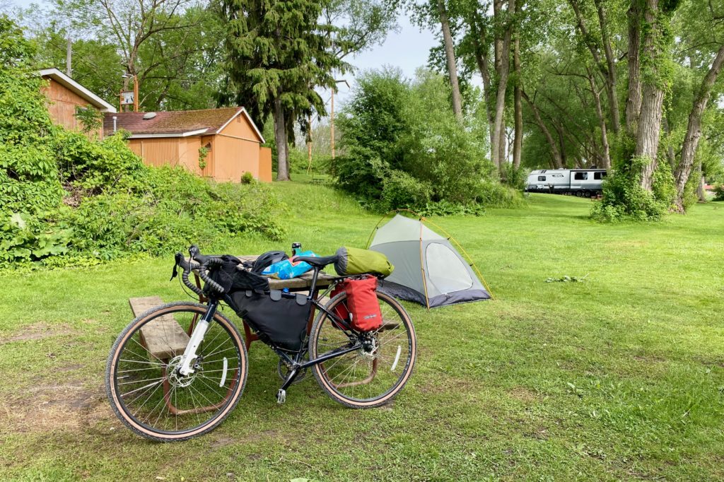 Camping at Rivers Crossing Campground on a Bike Tour